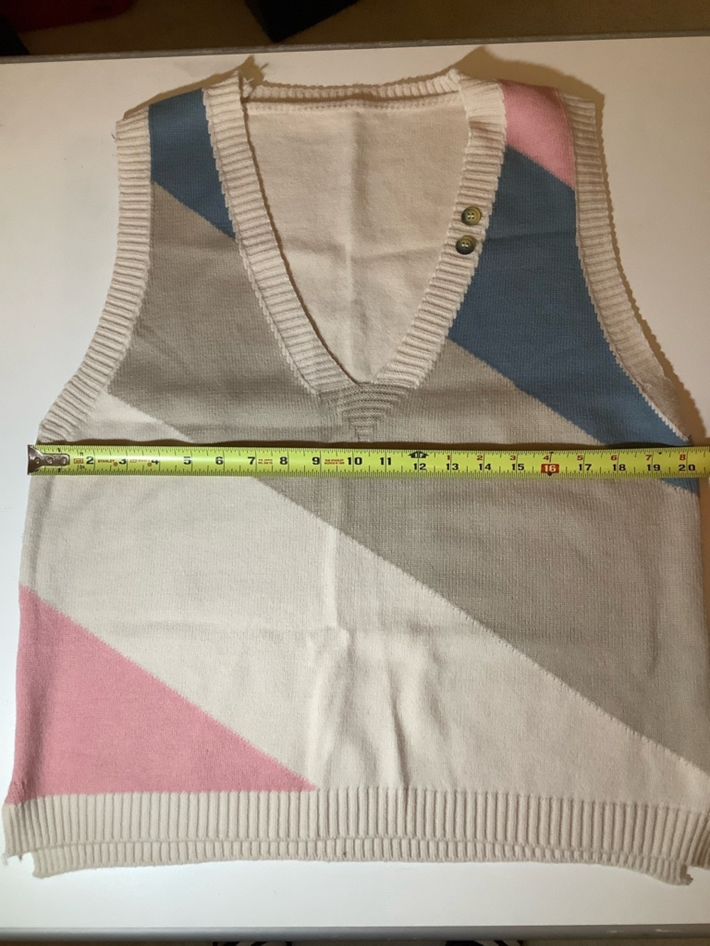 SHEIN 3-Pc Retro Vest Bundle - Granny Square, Plaid & Colorblock - XS/S - Picture 8 of 12